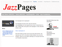 Tablet Screenshot of jazzpages.com